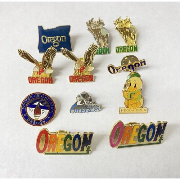 Oregon Pins LOT 11 Eagle Pride Rainbow 1996 Winter Organization Olympics Elk - Picture 1 of 16